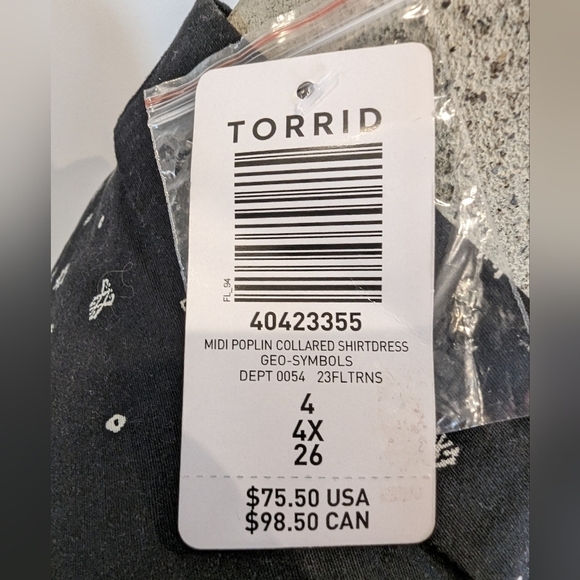 Torrid midi dress poplin cotton belted dress Size 4x - Picture 12 of 15